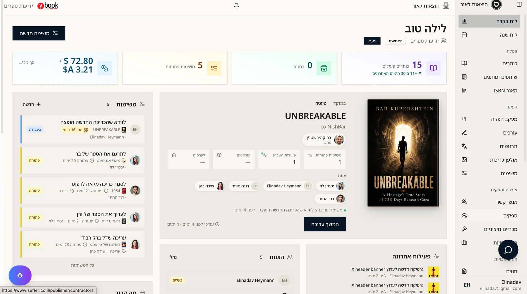 The unified title record — live dashboard